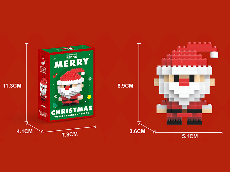 Santa Claus Miniature Small Particle Building Blocks 174pcs