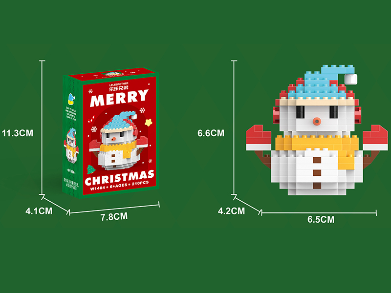 Snowman Miniature Small Particle Building Blocks 210pcs