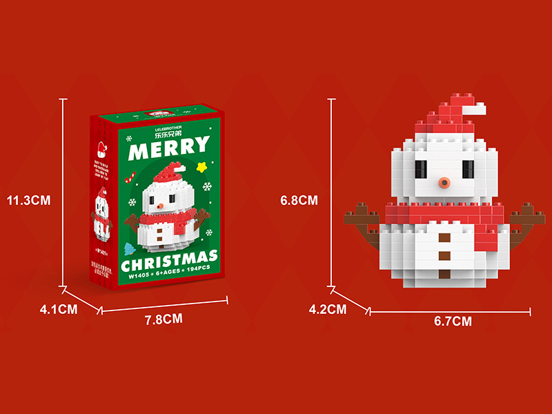 Snowman Miniature Small Particle Building Blocks 194pcs