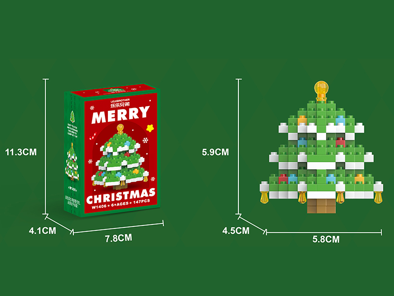 Christmas Tree Miniature Small Particle Building Blocks 147pcs