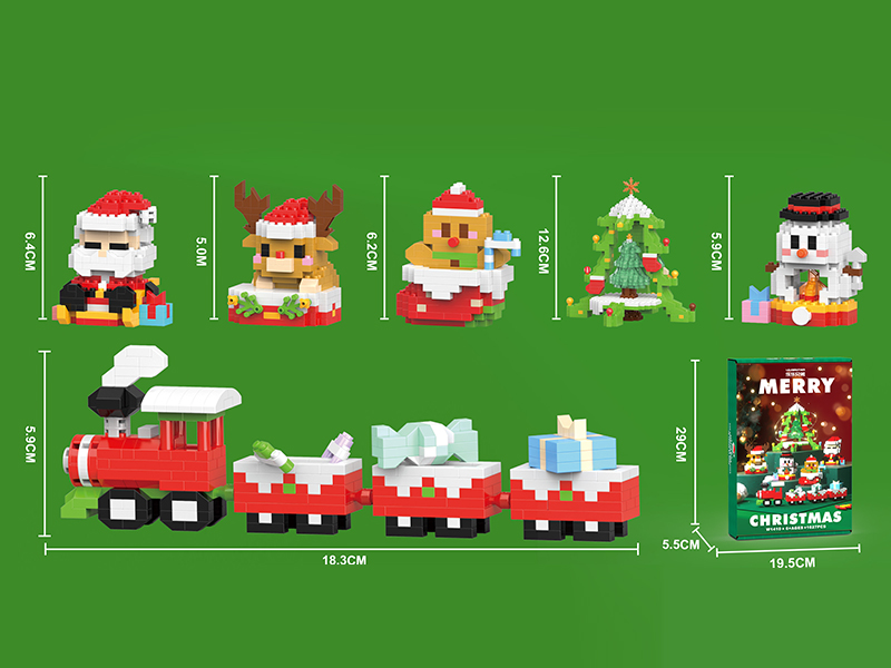 Christmas 6 In 1 Miniature Small Particle Building Blocks 1627pcs