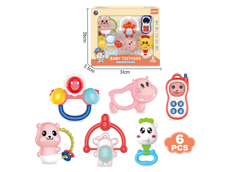 6PCS Baby Rattles
