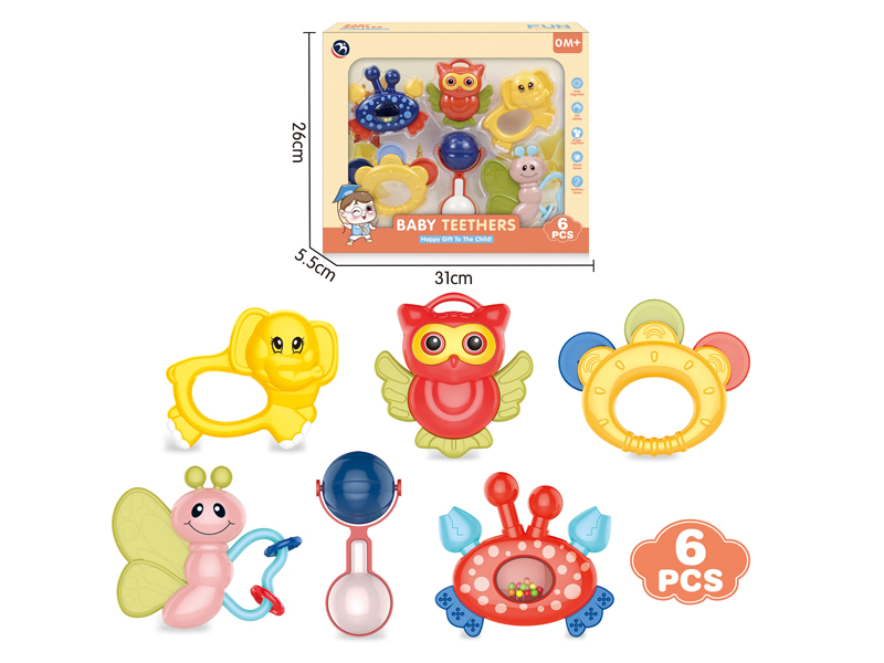 6PCS Baby Rattles