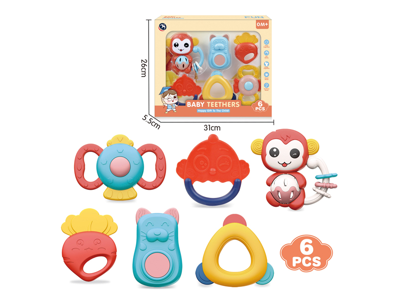 6PCS Baby Rattles