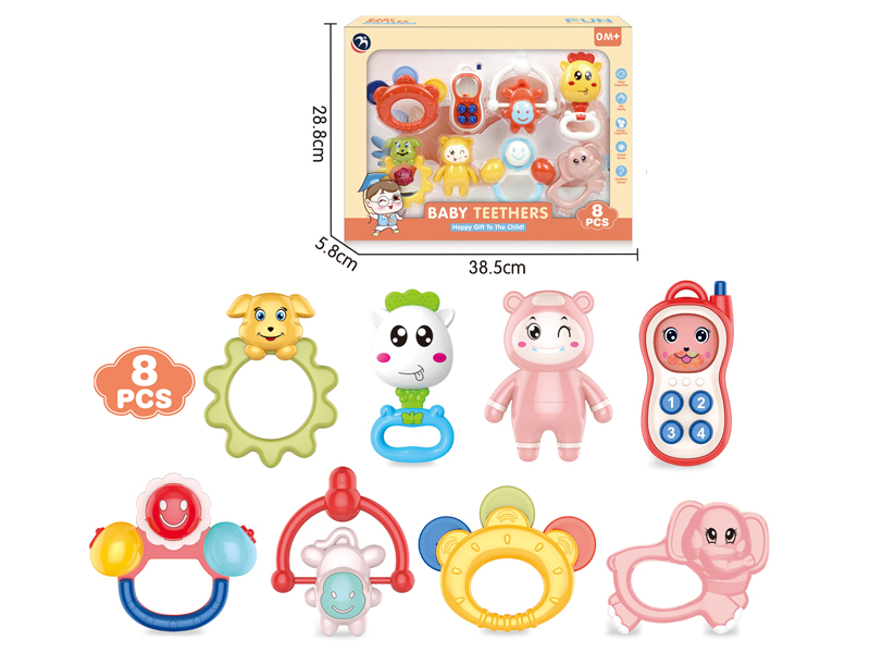 8PCS Baby Rattles