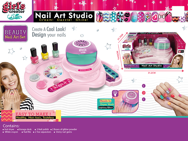 Nail Art Storage Desk With Light