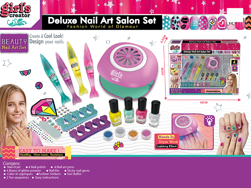 Deluxe Nail Art Salon Set(With Light)