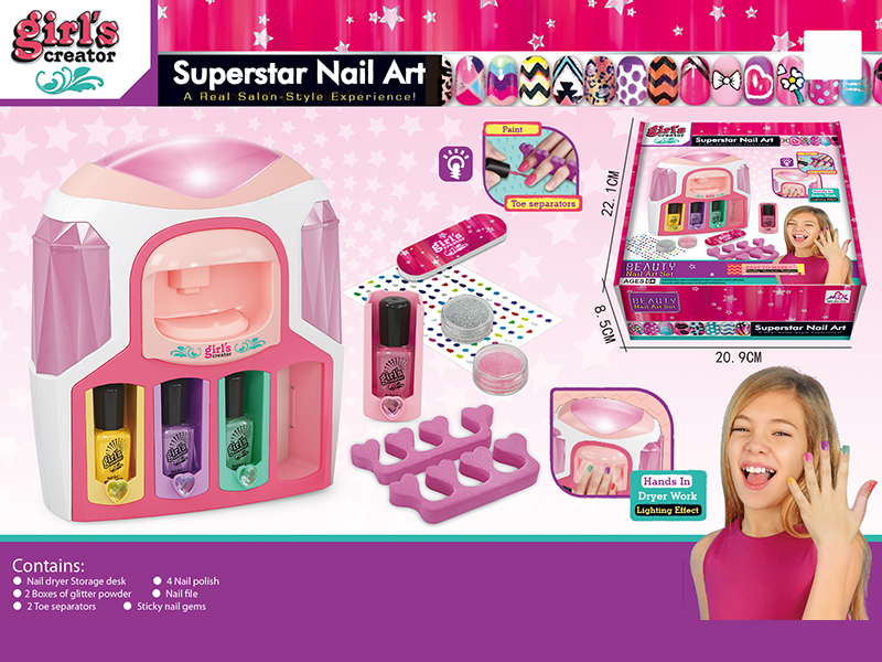 Nail Dryer Storage Desk Set