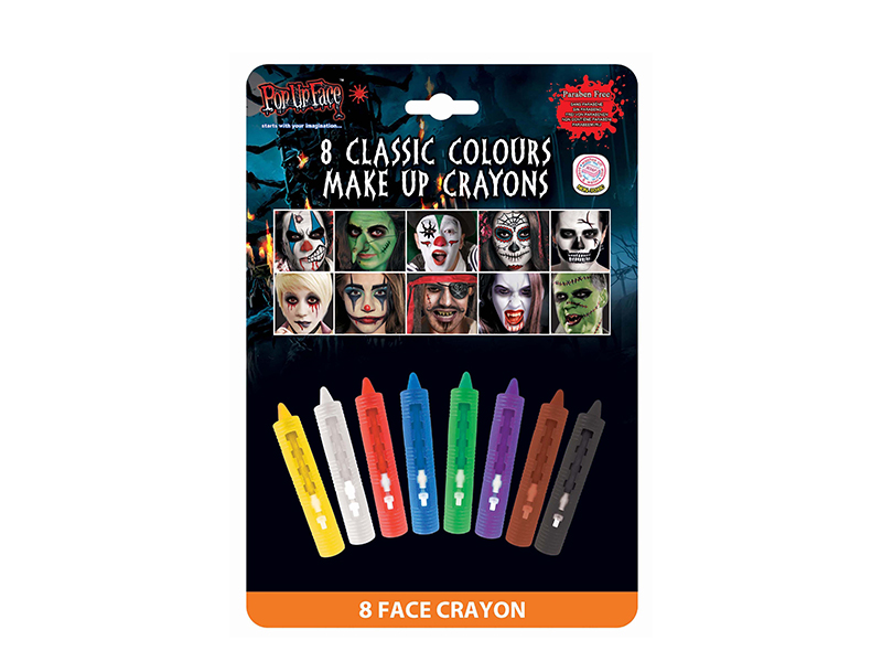 8 Classic Colours Make Up Crayons