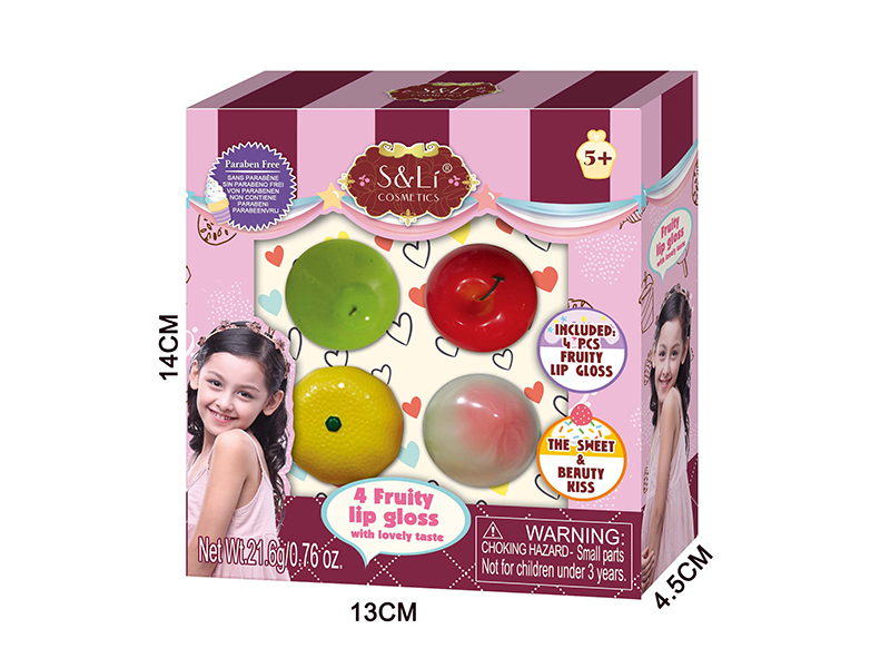 4 Fruits Lip Gloss With Lovely Taste