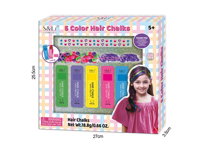 5 Color Hair Chalks Set