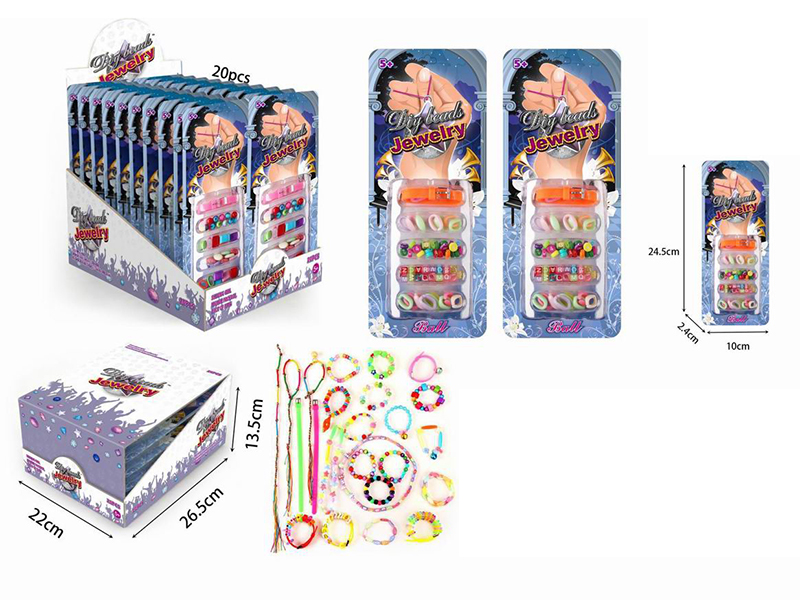DIY Beads & Wrist Band(2 Styles Mixed)20PCS