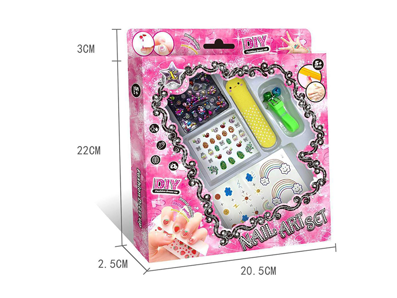DIY Nail Art Set + Tattoo Sticker + Wrist Strap