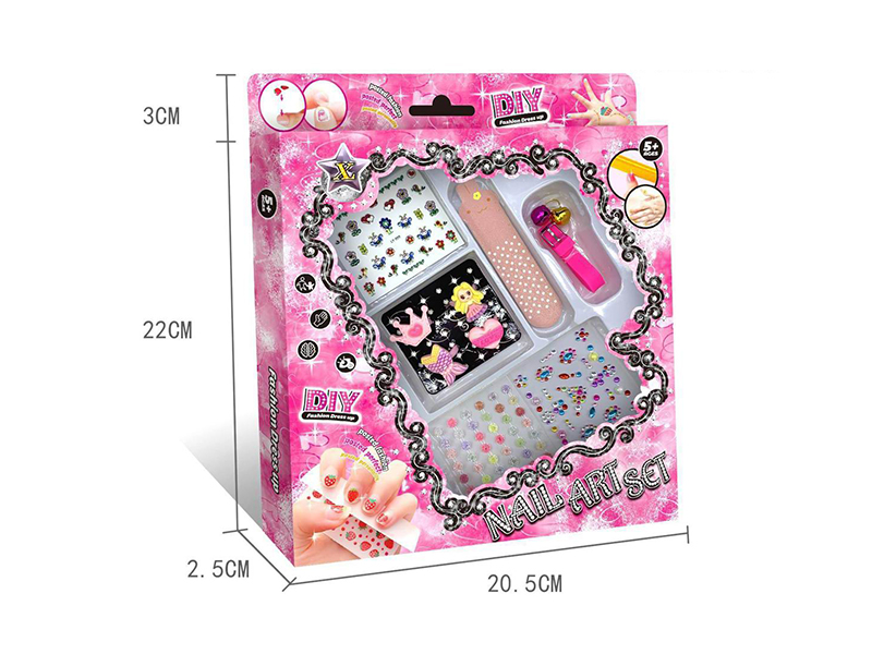 DIY Nail Art Set + Finger Rings + Wrist Strap