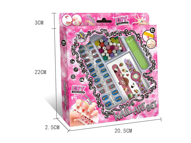 DIY Nail Art Set + Tattoo Sticker + DIY Beads