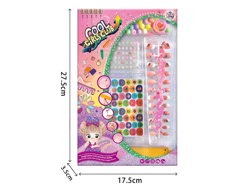 DIY Nail Art Set(Nail Patch,Nail Sticker,Nail File,Diamond Sticker,DIY Beads)