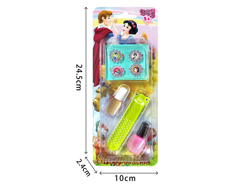 DIY Nail Art Set(Nail Polish,Rings,Nail File)
