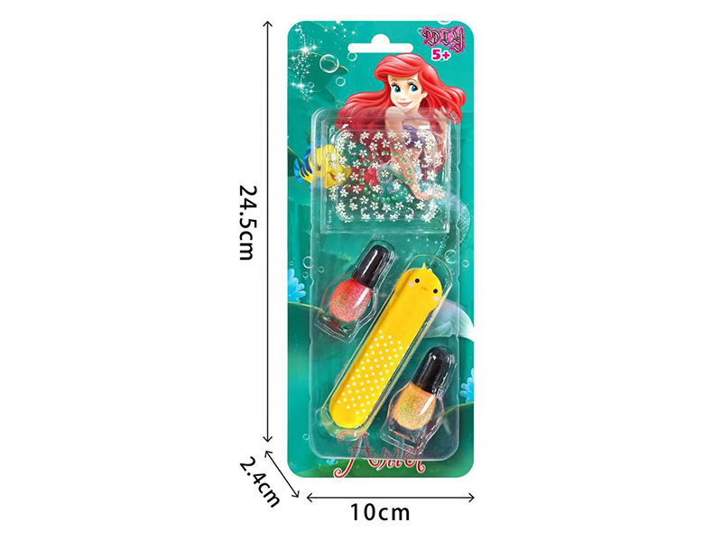 DIY Nail Art Set(Nail Polish,3D Nail Sticker,Nail File)