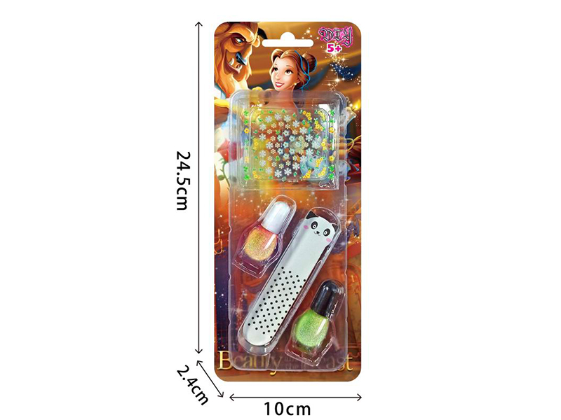 DIY Nail Art Set(Nail Polish,3D Nail Sticker,Nail File)