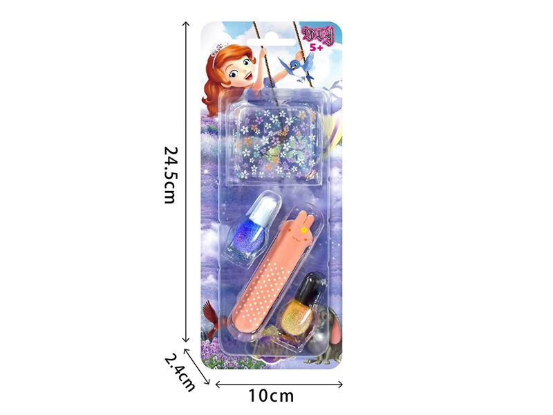 DIY Nail Art Set(Nail Polish,3D Nail Sticker,Nail File)