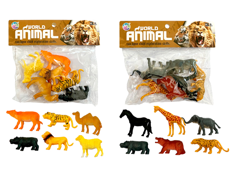 6PCS Three Inch Animal Toy Set