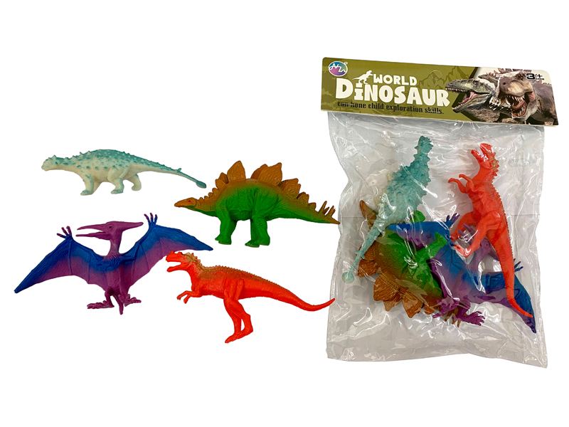 4PCS Seven Inch Dinosaur Toy Set