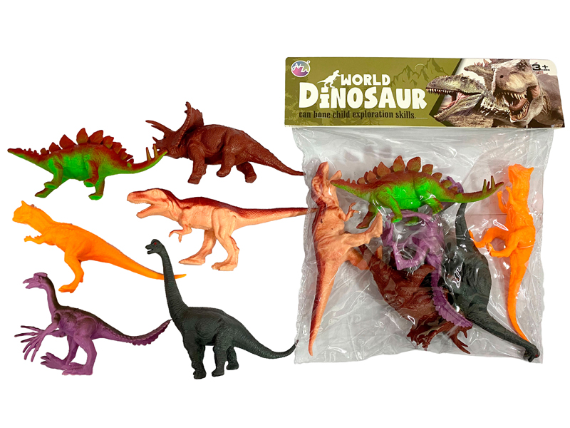 6PCS Seven Inch Dinosaur Toy Set