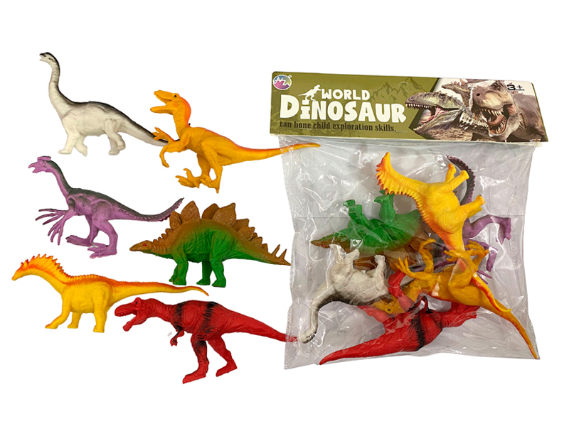 6PCS Seven Inch Dinosaur Toy Set