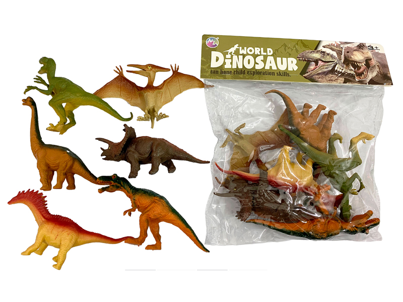 6PCS Seven Inch Dinosaur Toy Set