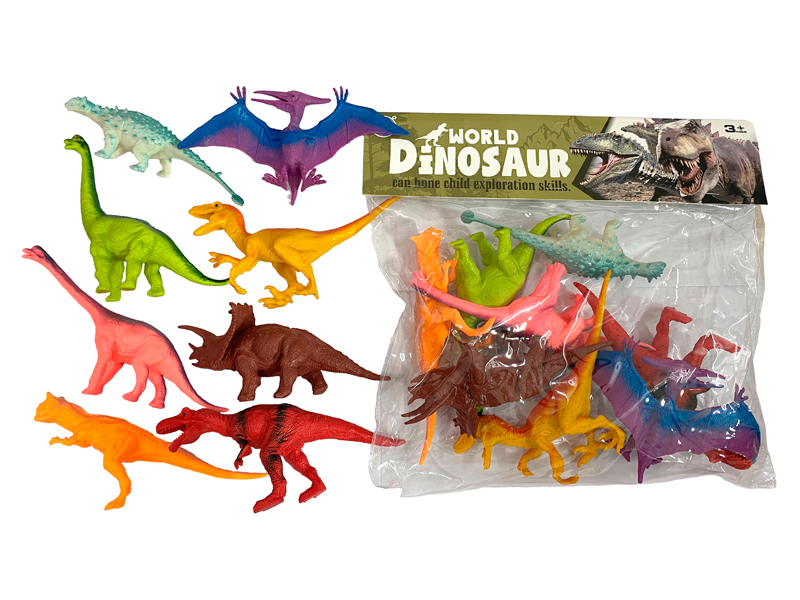 8PCS Seven Inch Dinosaur Toy Set