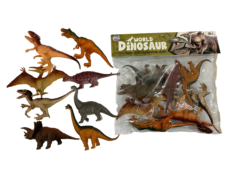 8PCS Seven Inch Dinosaur Toy Set