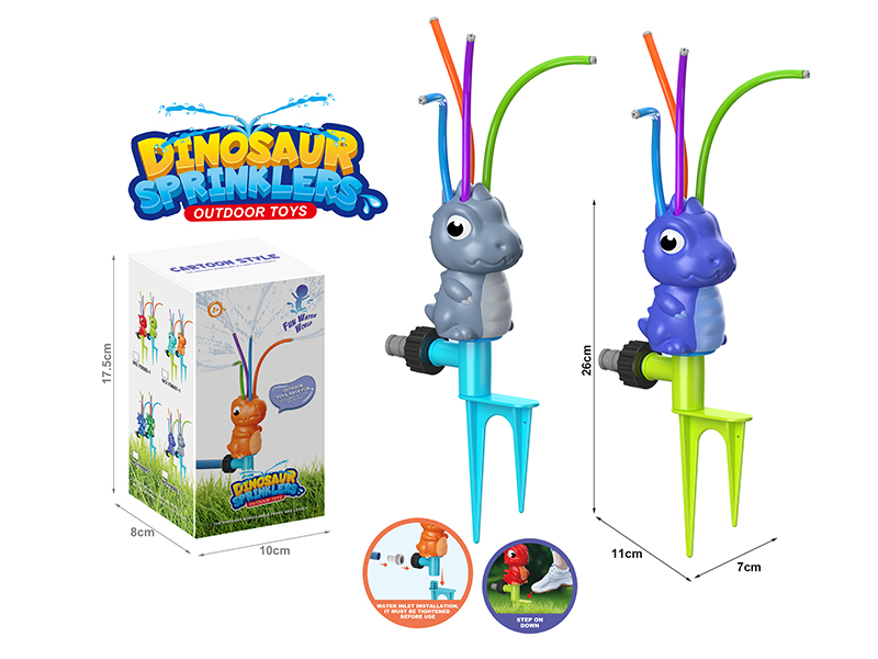 Horned Dinosaur Sprinkler Outdoor Toy