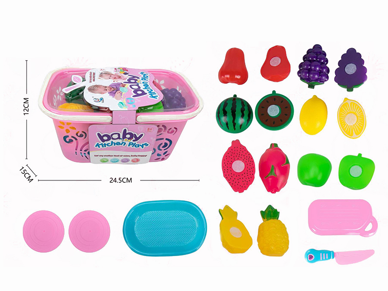 Cutting Fruits Toy Basket Set
