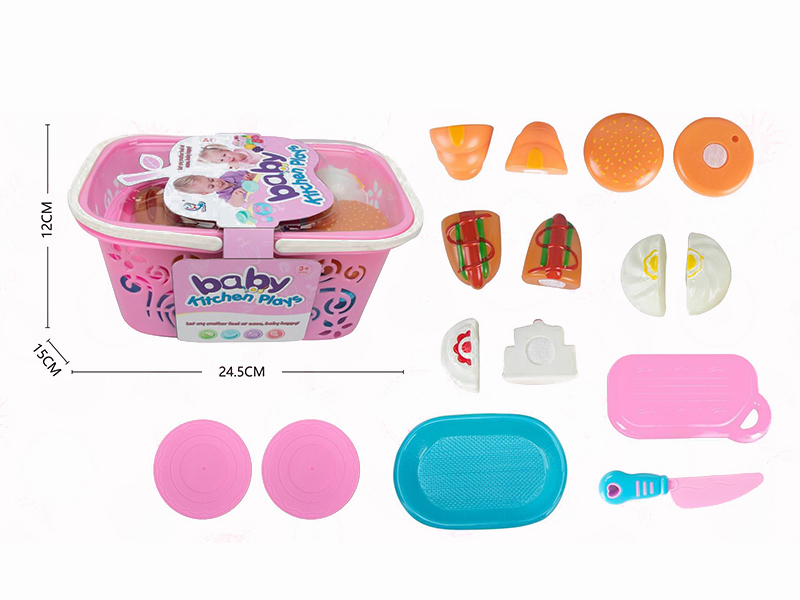 Cutting Foods Toy Basket Set