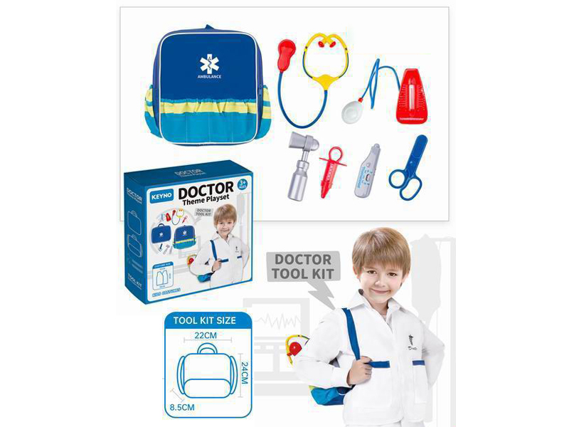 Doctor'S Backpack Paired With Medical Equipment