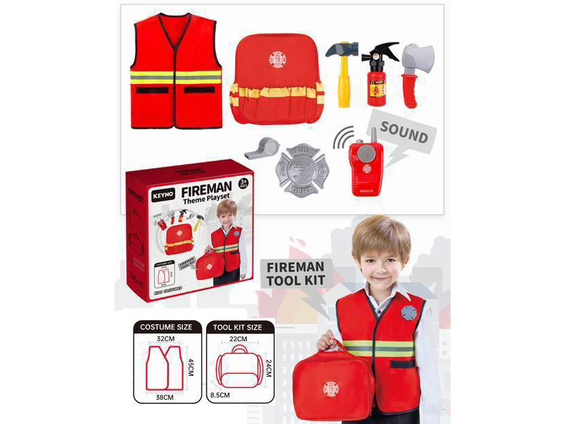 Fire Backpack Paired With Fire Suits And Tools