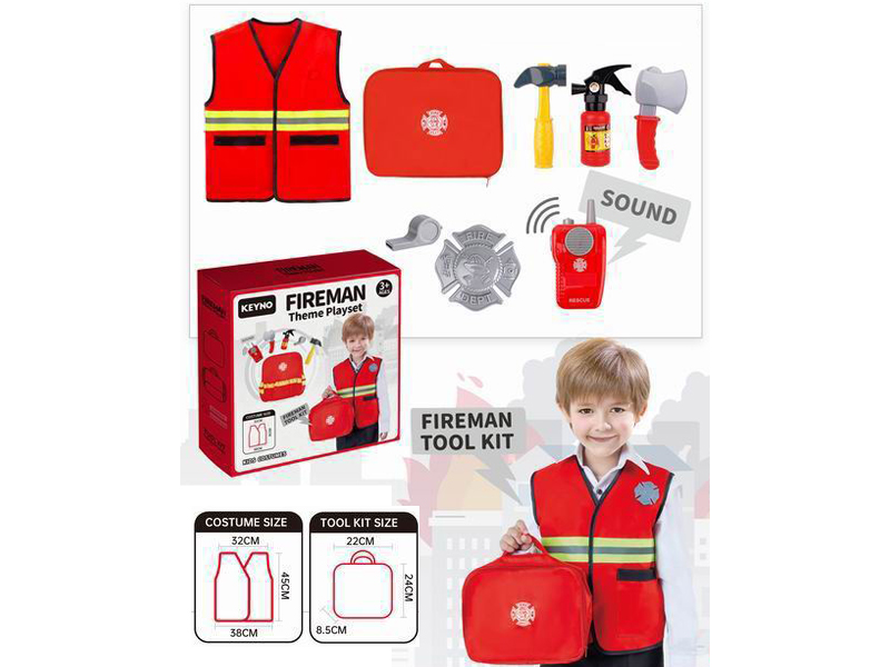 Fire Handbag Paired With Fire Suits And Tools
