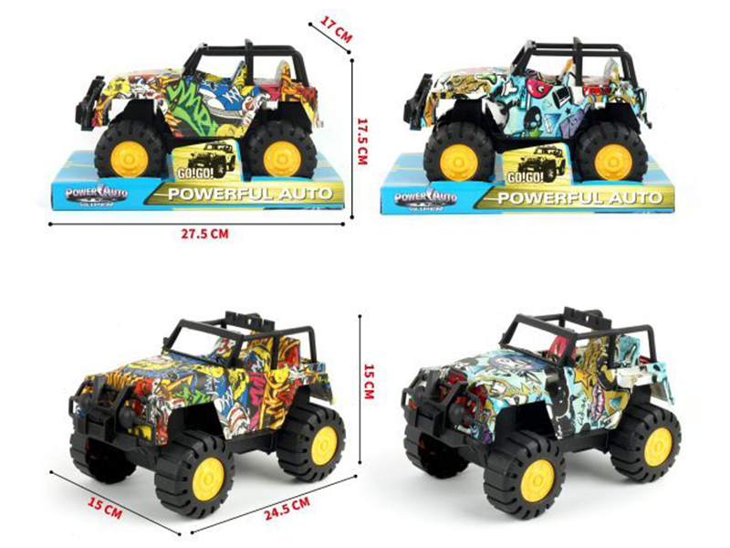 Friction Graffiti Jeep Truck
