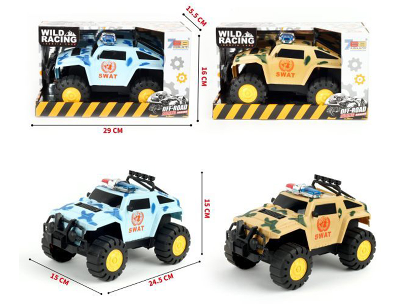 Friction Jeep Military Truck