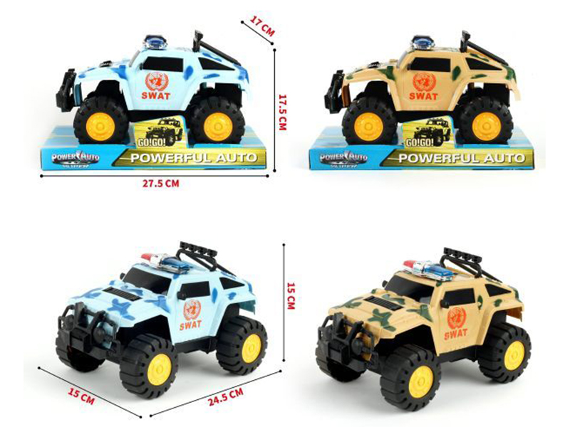 Friction Jeep Military Truck
