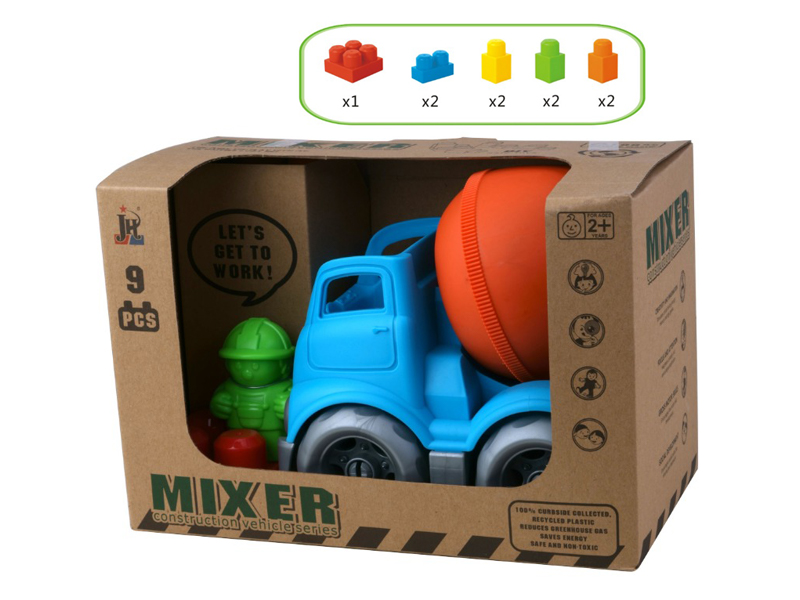 9PCS Building Block Vehicle