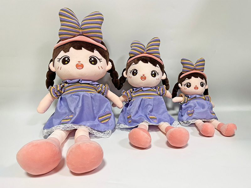 70CM Girl In Skirt Plush Doll(Purple)
