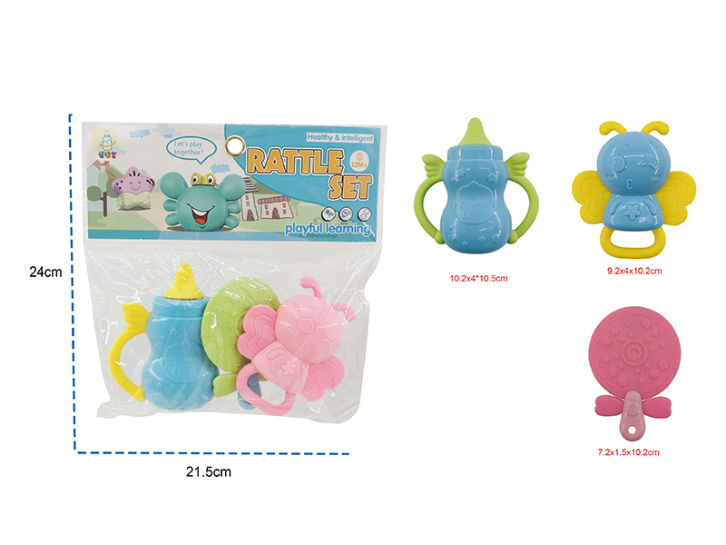 Baby Rattle Teether 3PCS