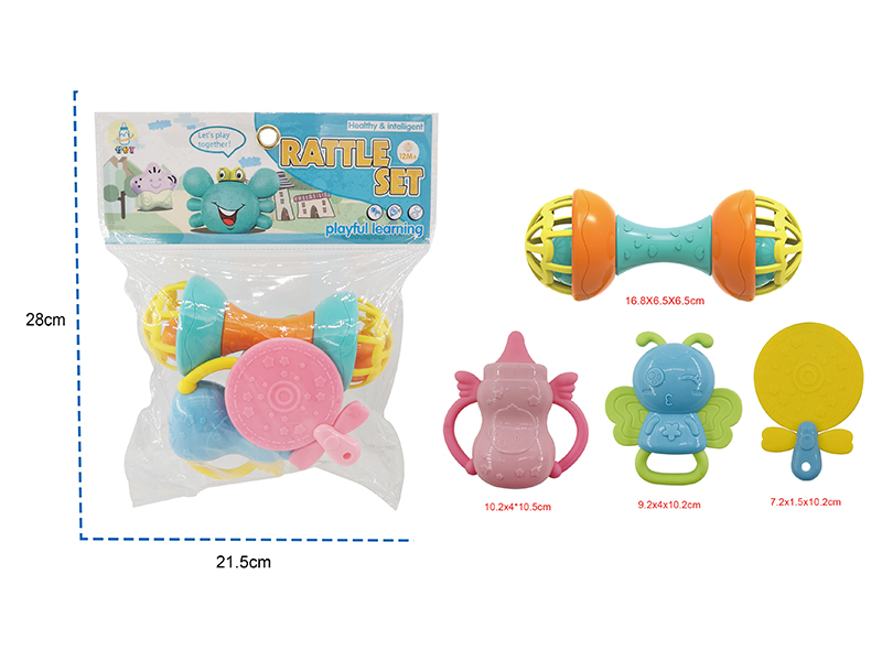 Baby Rattle Teether 4PCS