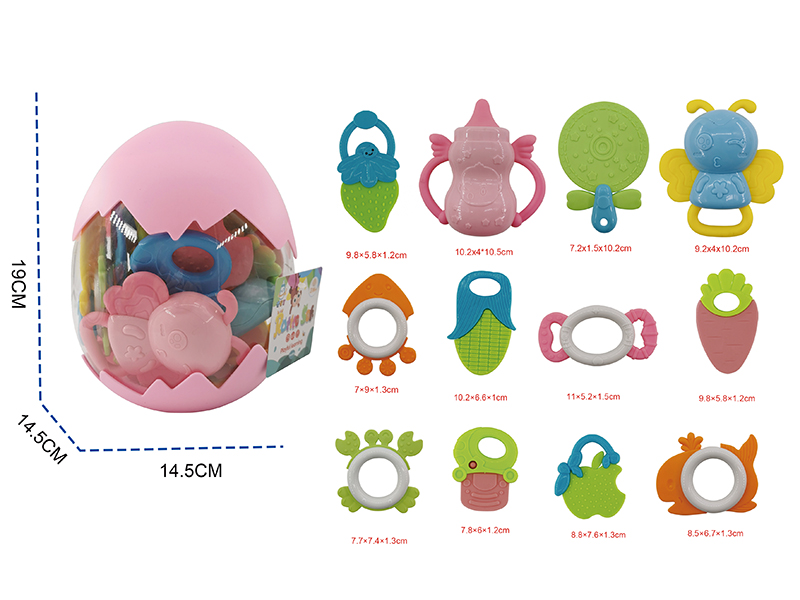 Baby Teether Rattles 12pcs