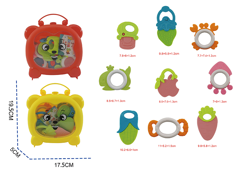 Baby Teether Rattles 9pcs