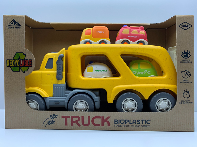 Slide Head Transport Vehicle+4 Cartoon Cars
