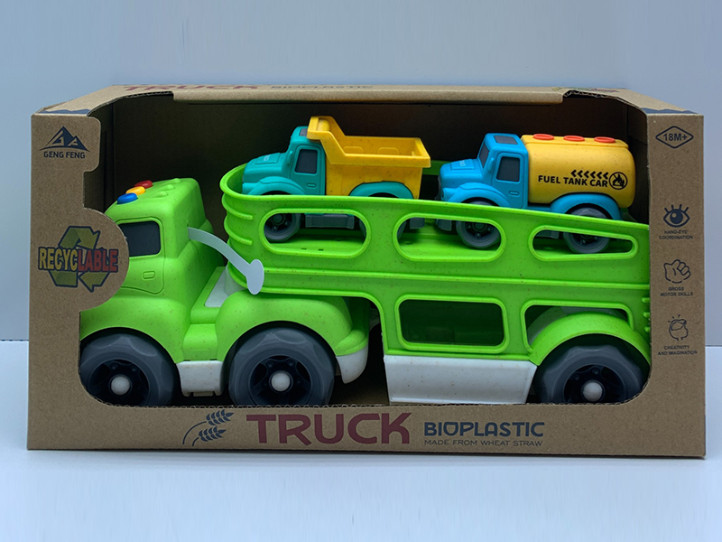 Slide Head Transport Vehicle  With Light And Sound+2PCS Slide Vehicle