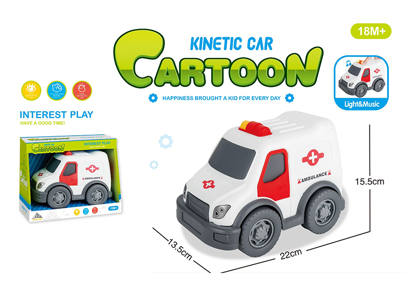 Friction Cartoon Ambulance With Light And Sound