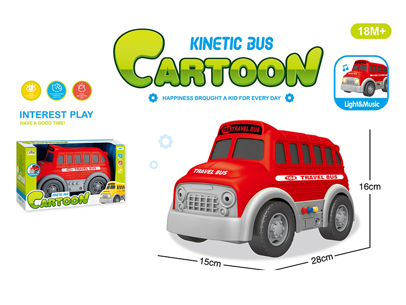 Friction Cartoon Fire Truck With Light And Sound